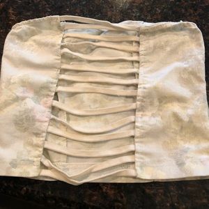 Floral strappy back brandy tube top